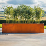 Extra large Corten Steel Planter with plants